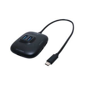 ナカバヤシ ミヨシ USB3.2Gen1対応 TypeCハブ(MacWiniPadOS対応) ［バスパワー 4ポート USB 3.2 Gen1対応 USB Power Delivery 100W対応］ UDS-HH01P/BK