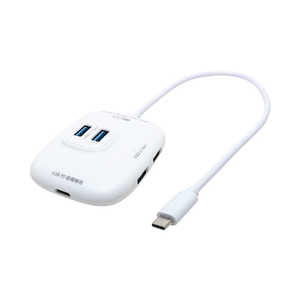 ナカバヤシ ミヨシ USB3.2Gen1対応 TypeCハブ(MacWiniPadOS対応) ［バスパワー 4ポート USB 3.2 Gen1対応 USB Power Delivery 100W対応］ UDS-HH01P/WH