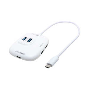 ミヨシ ミヨシ USB3.2Gen1対応 TypeCハブ(MacWiniPadOS対応) ［バスパワー 4ポート USB 3.2 Gen1対応 USB Power Delivery 100W対応］ UDS-HH01P/WH