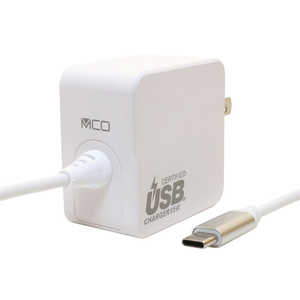 ナカバヤシ AC ⇔ USBC充電器 ノートPC・タブレット対応 65W ［1.5m USB Power Delivery対応GaN(窒化ガリウム) 採用］ ホワイト IPA-GC15AN/WH