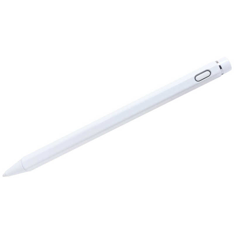 ナカバヤシ ナカバヤシ ミヨシ 〔タッチペン:iPad用〕充電式アクティブタッチペン 六角タイプ 交換用ペン先2個付属 マグネット付 ホワイト STP-A01/WH STP-A01/WH