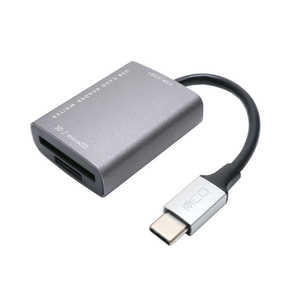 ミヨシ USR-CSD1/DS USB3.2Gen1 USB Type-Cカードリーダー アルミ製 ケーブル長6cmタイプ ［USB3.0 /スマホ・タブレット対応］ USRCSD1DS