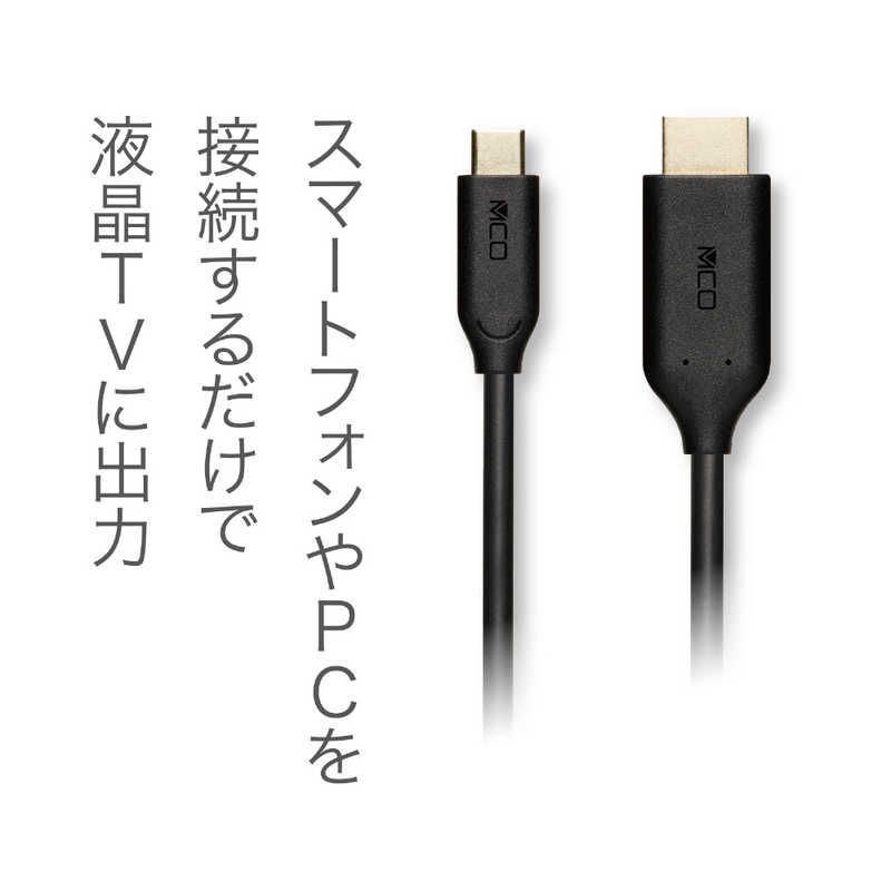 ナカバヤシ ナカバヤシ USB-C→HDMI 変換ケーブル 1m USDFH10BK USDFH10BK