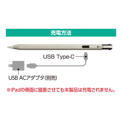 ナカバヤシ iPad専用タッチペン 高感度タイプ STP-A02/WH の通販
