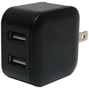 ナカバヤシ 国内・海外対応 USB-ACアダプタ(2個口・USB2ポート合計2.4A)薄型・コンパクトタイプ ブラック MBP-US03BK ナカバヤシ 国内・海外対応 USB-ACアダプタ(2個口・USB2ポート合計2.4A)薄型・コンパクトタイプ ブラック MBP-US03BK