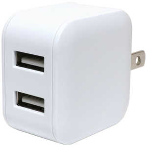 ナカバヤシ 国内・海外対応 USB-ACアダプタ(2個口・USB2ポート合計2.4A)薄型・コンパクトタイプ ホワイト MBP-US03WH ナカバヤシ 国内・海外対応 USB-ACアダプタ(2個口・USB2ポート合計2.4A)薄型・コンパクトタイプ ホワイト MBP-US03WH