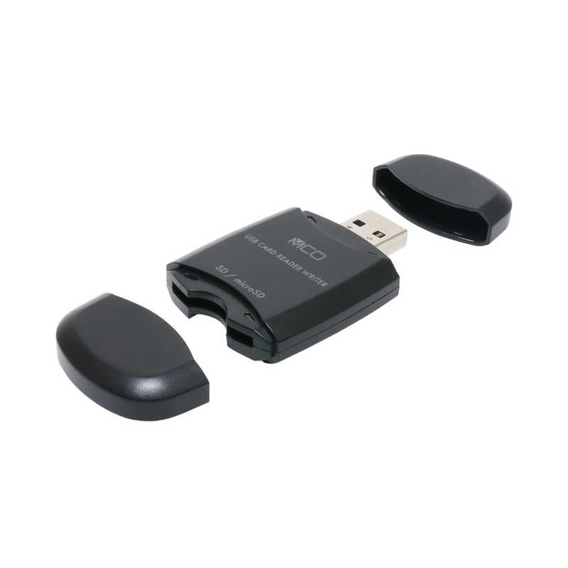 ナカバヤシ ナカバヤシ カードリーダー  USB3.2Gen1 USB-A 直挿しタイプ (USB3.0/スマホ タブレット対応) USR-ASD3/BK USR-ASD3/BK