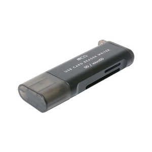 ナカバヤシ USB3.2Gen1 USB-Aカードリーダー アルミ製 直挿しタイプ ［USB3.0 /スマホ・タブレット対応］ USR-ASD4/BK