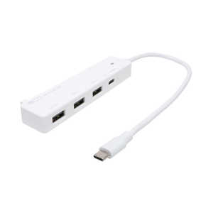 ナカバヤシ USB Type-C PD100W対応 USB2.0 3ポートハブ ホワイト USH-CA20P/WH ナカバヤシ USB Type-C PD100W対応 USB2.0 3ポートハブ ホワイト USH-CA20P/WH