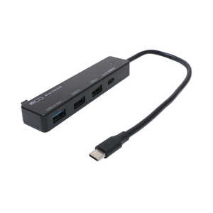 ナカバヤシ USB Type-C PD100W対応 USB3.2Gen1 1ポート USB2.0 2ポートハブ ブラック USH-CA32P/BK ナカバヤシ USB Type-C PD100W対応 USB3.2Gen1 1ポート USB2.0 2ポートハブ ブラック USH-CA32P/BK