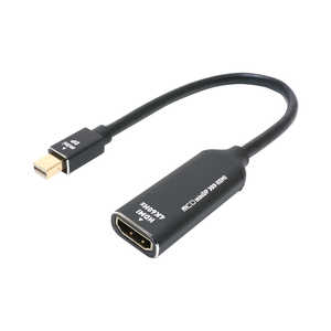 ナカバヤシ miniDisplayPort → HDMI変換アダプタ 4K60Hz対応 DPM-4KA1/BK