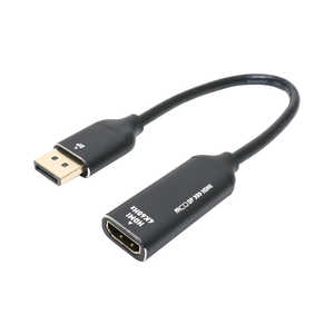 ナカバヤシ DisplayPort → HDMI変換アダプタ 4K60Hz対応 DP-HDA4K2/BK