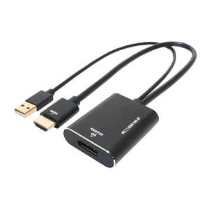 ナカバヤシ HDMI → DisplayPort変換アダプタ 4K60Hz対応 HDA-DP4K1/BK