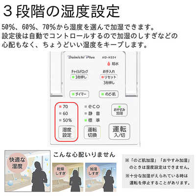 ダイニチ工業 【アウトレット】加湿器 [ハイブリッド(加熱＋気化)式