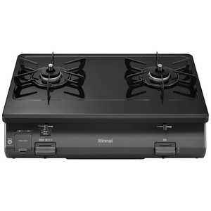 リンナイ Rinnai ガスコンロ[2口/左強火] ワンピーストップシリーズ ブラック [約60cm /プロパンガス /左強火] RT64-2H6S-L