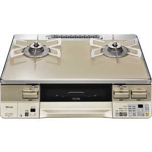 リンナイ Rinnai ガステーブル コンロ [約60cm/都市ガス12・13A/右強火] ピュアステンレス LAKUCIE ラクシエ カフェベージュ/シャンパン RTE65VACPA-GR
