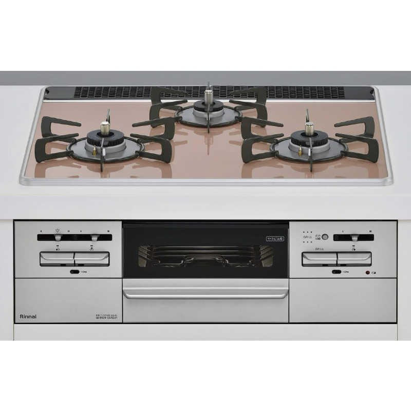 リンナイ　Rinnai リンナイ　Rinnai ビルトインガスコンロ パールクリスタル ココットプレート付属 サクラグレージュ [約60cm /プロパンガス /左右強火] (宅配商品) RS31W35P43DGAVW RS31W35P43DGAVW