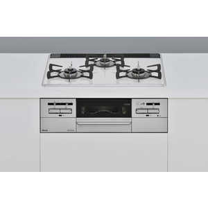 リンナイ Rinnai ビルトインガスコンロ パールクリスタル ココットプレート付属 Mytone ［約60cm /プロパンガス /左右強火］ ミストホワイト (宅配商品) RS31W35