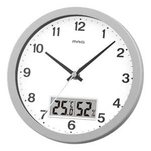 MAG マットなスモーキーカラーがオシャレな小ぶりサイズの置掛兼用時計 グレー W826GYZ