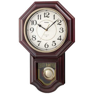 MAG クラシカルなメロディ＆ボンボン振り子時計 ブラウン W828BRZ