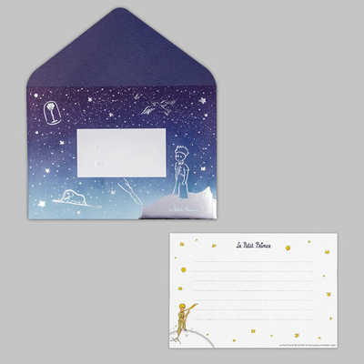 フタバ 箔押しレターセット (ROKKAKU) 星の王子さまシリーズ「ぼくの星