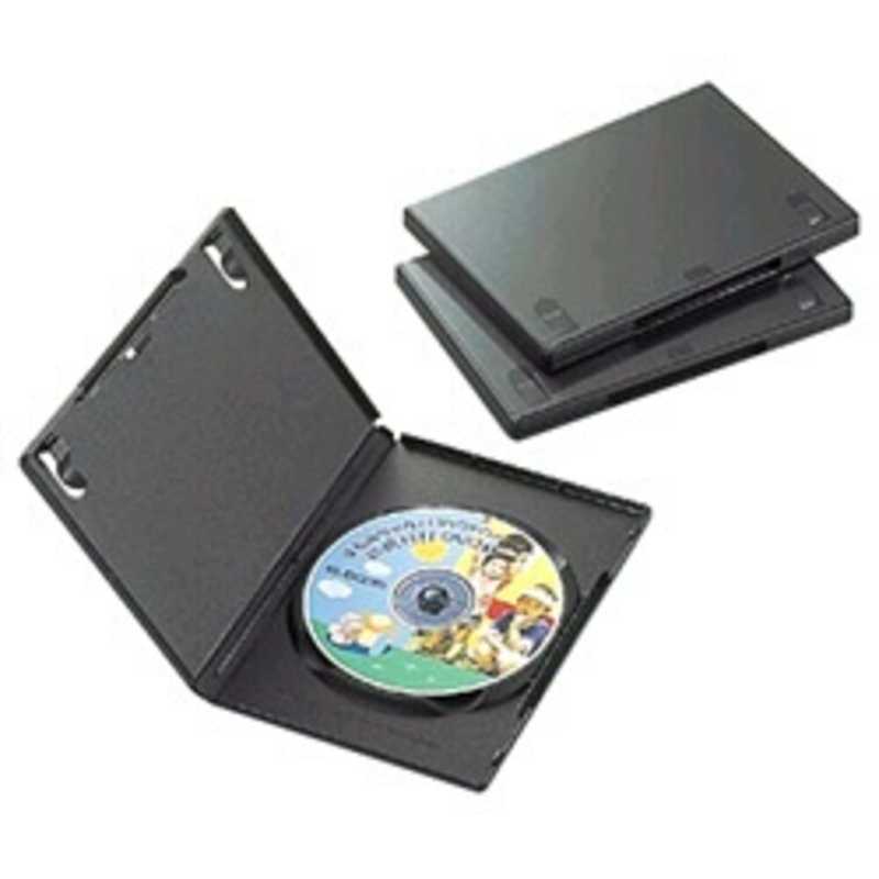 エレコム　ELECOM エレコム　ELECOM DVDトールケース(1枚収納/3枚セット)｢ブラック｣ CCD-DVD01BK CCD-DVD01BK