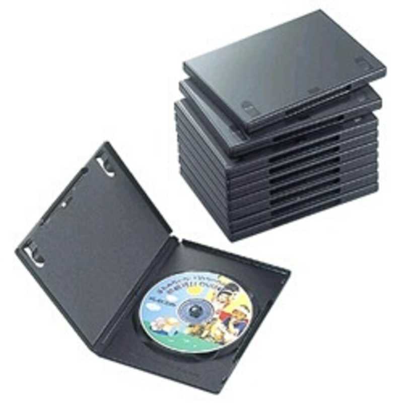 エレコム　ELECOM エレコム　ELECOM DVDトールケース(1枚収納/10枚セット)｢ブラック｣ CCD-DVD03BK CCD-DVD03BK