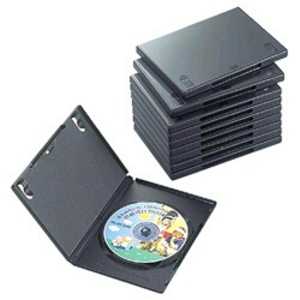 エレコム ELECOM DVDトールケース(1枚収納/10枚セット)「ブラック」 CCD-DVD03BK