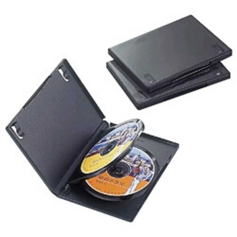 エレコム　ELECOM エレコム　ELECOM DVDトールケース(3枚収納/3枚セット)｢ブラック｣ CCD-DVD07BK CCD-DVD07BK
