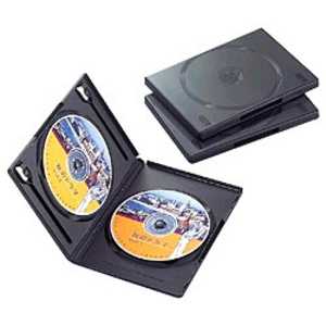 エレコム ELECOM DVDトールケース(2枚収納/3枚セット)「ブラック」 CCD-DVD04BK
