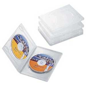 エレコム　ELECOM Blu-ray/DVD/CD対応 トールケース 2枚収納×5 クリア CCD-DVD05CR