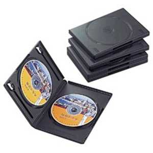 エレコム ELECOM DVDトールケース(2枚収納/5枚セット)「ブラック」 CCD-DVD05BK