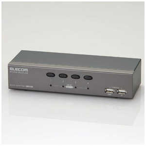 エレコム　ELECOM USB対応 パソコン切替器 4台切替 KVM-NVU4 [1入力 /4出力 /自動] KVM-NVU4