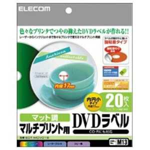 �G���R�� ELECOM DVD���x�� �m20�V�[�g /1�� /�}�b�g�n �z���C�g EDT-MDVD1S