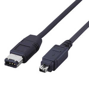 エレコム ELECOM IEEE1394ケーブル(6ピン-4ピン)「1.0m」 IE‐461BK エレコム ELECOM IEEE1394ケーブル(6ピン-4ピン)「1.0m」 IE‐461BK
