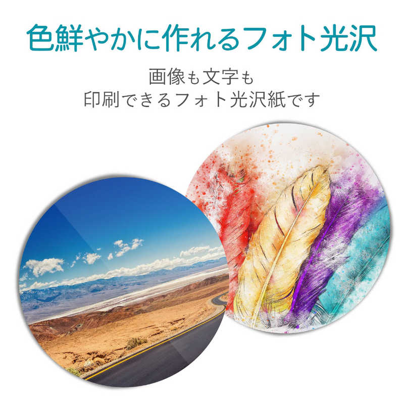 エレコム　ELECOM エレコム　ELECOM フォトシール(フォト光沢紙)｢丸形:100枚(20面×5シート入)｣ EDT-PSK20R EDT-PSK20R
