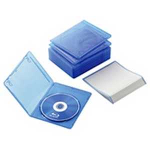 エレコム　ELECOM ブルーレイディスクケース (クリアブルー・1枚収納×10枚セット・スリムタイプ) CCD-BLUS110CBU CCDBLUS110CBU