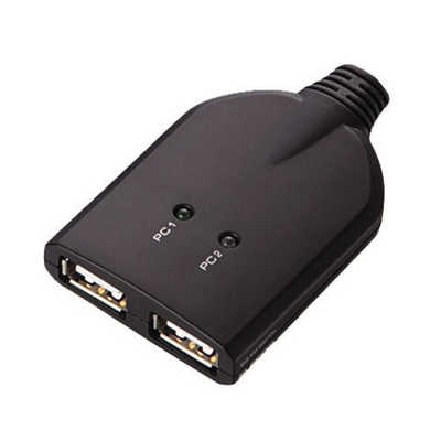 KM-A22BBK (新品)ELECOM USB切替器 KM-A22BBKレビュー｜有線マウスとキーボードの切替器は手元 エレコム 分配器・切替器