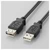 エレコム　ELECOM USB-A延長ケーブル [USB-A オス→メス USB-A /1.5m /USB2.0] ブラック U2C-E15BK