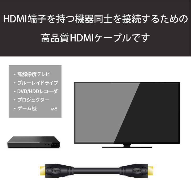 エレコム　ELECOM エレコム　ELECOM HDMIケーブル ブラック [10m /HDMI⇔HDMI /スタンダードタイプ] DH-HD13A100BK DH-HD13A100BK