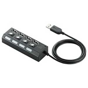エレコム　ELECOM USBハブ ブラック [USB2.0対応 / 4ポート / バスパワー] U2H-TZS410B