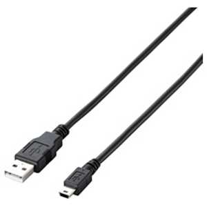 ���쥳�� ELECOM USB-A �� mini USB�����֥� ��ž�� / 0.5m / USB2.0�� �֥�å� U2C-JM05BK