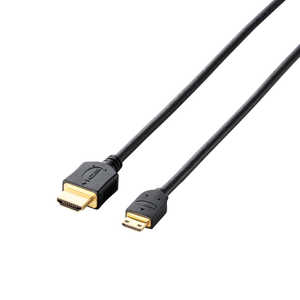 쥳 ELECOM mini HDMI֥ ֥å [1.5m /HDMIminiHDMI /ɥ /4Kб] DH-HD14EM15BK