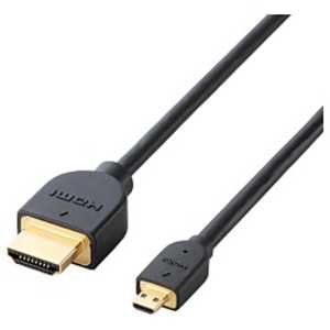 エレコム ELECOM micro HDMIケーブルク ブラック [1.5m /HDMI⇔MicroHDMI /スタンダードタイプ /4K対応] DH-HD14EU15BK