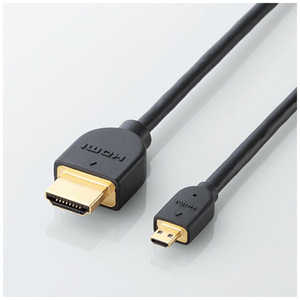 쥳 ELECOM HDMIѴ֥ ֥å [1.5m /HDMIMicroHDMI /ɥ /4Kб] CAC-HD14EU15BK