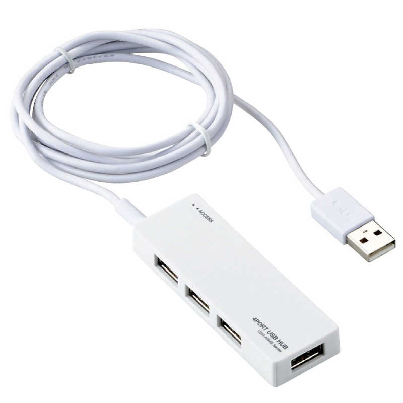 エレコム　ELECOM エレコム　ELECOM USB2.0ハブ ACアダプター付 4ポート･セルフ&バスパワー･Mac Win ホワイト U2H-AN4S U2H-AN4S
