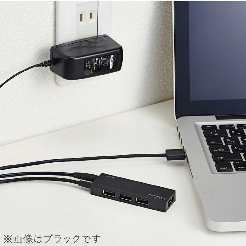 エレコム　ELECOM エレコム　ELECOM USB2.0ハブ ACアダプター付 4ポート･セルフ&バスパワー･Mac Win ホワイト U2H-AN4S U2H-AN4S