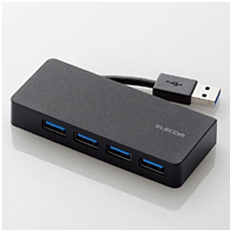 エレコム　ELECOM エレコム　ELECOM USBハブ 4ポートUSB3.0ハブ ケーブル収納タイプ U3H-K417BBK ケｰブル収納タイプ (ブラック) U3H-K417BBK ケｰブル収納タイプ (ブラック)