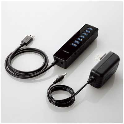エレコム ELECOM USBハブ 7ポートUSB3.0ハブ U3H-T719SBK(マグネット