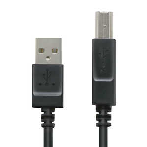 エレコム ELECOM 1.0m[USB A-Bタイプ]USB2.0やわらかケーブル U2C-BY10BK